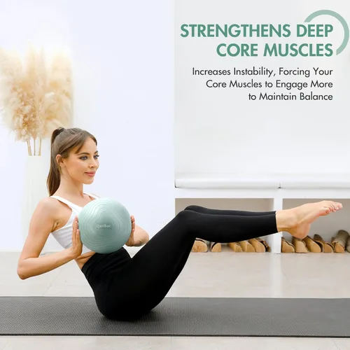 Miniatura 2 de Pelota de pilates de 9 pulgadas, pequeña pelota de ejercicio entre las rodillas para terapia física, pequeña yoga para pilates, yoga y entrenamiento