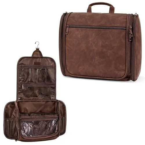 Miniatura 11 de PAVILIA Neceser colgante grande, bolsa de viaje para mujeres y hombres, organizador de cosméticos, bolsa de maquillaje resistente al agua