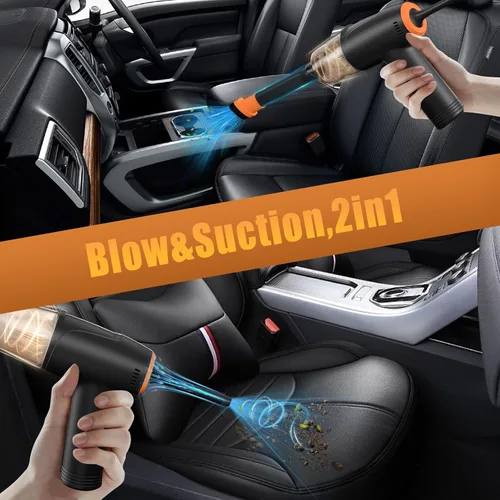 Miniatura 2 de Aspiradora de Mano Inalámbrica para Automóvil, Aspiradora de 9000Pa y Soplador de Aire, Mini Aspiradora para Automóvil Portátil Inalámbrica
