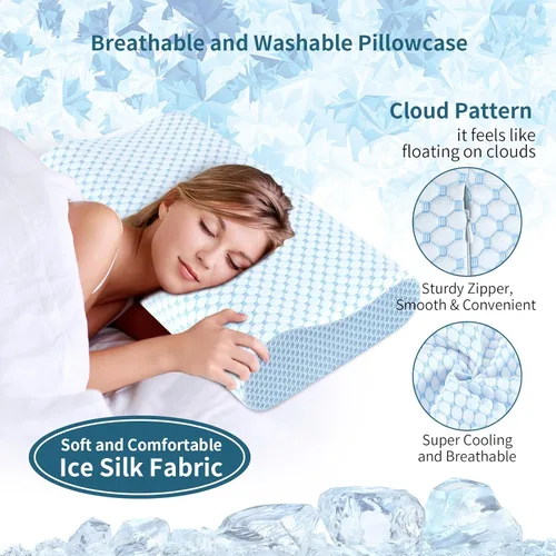 Miniatura 4 de Almohada cervical para aliviar el dolor de cuello, almohadas de espuma viscoelástica de contorno para dormir, almohada ergonómica ajustable
