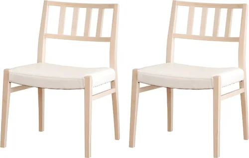 Morita Interior Industries CBL-5160 281639 - Silla de comedor, color arce/blanco, 21.3 pulgadas de ancho x profundidad 21.7 x 31.5 pulgadas de alto