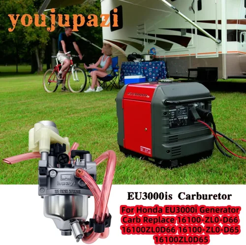 Miniatura 3 de EU3000is Carburador para Honda EU3000i Generador Carburador Reemplaza 16100-ZL0-D66 16100ZL0D66 16100-ZL0-D65 16100ZL0D65 con filtro de aire Bujía