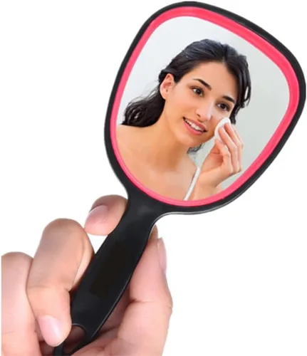 Miniatura 2 de Espejo de mano pequeño con asa para mujeres y niñas, espejos de mano ligeros para regalo, espejo de mango personal para maquillaje, viajes, baño
