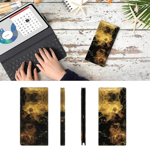 Miniatura 5 de HUA ANGEL Billetera para mujer, ultra delgada y delgada, con bloqueo RFID, tarjetero de crédito, doble embrague, carteras largas, regalo para A-ámbar