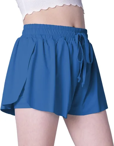 Miniatura 4 de Pantalones cortos fluidos con diseño de mariposa para niñas, pantalones cortos deportivos para niños pequeños y jóvenes con forro 2 en 1