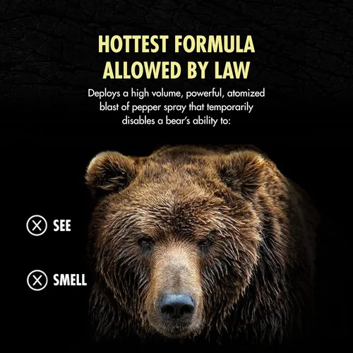 Miniatura 10 de Counter Assault Bear Spray – Osos, leones de montaña, coyotes – Largo alcance de 40 pies – Equipo de seguridad en spray de pimienta para senderismo