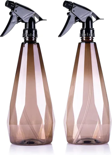 Miniatura 8 de Botella de spray ámbar para limpieza, plástico saludable y botella de spray de 32 onzas para cabello, manos, ropa, baño y plantas, botellas de spray