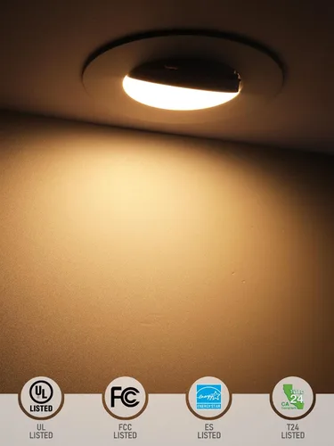 Miniatura 3 de TORCHSTAR Iluminación empotrable LED CRI90+ regulable 5CCT de 6 pulgadas, luces direccionales giratorias regulables, Downlight de techo ajustable
