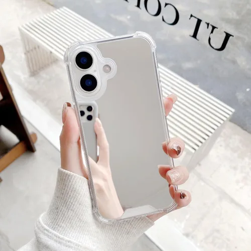 Miniatura 11 de Funda compatible con iPhone 11 con espejo con parachoques a prueba de golpes, parte trasera dura, delgada, cubierta protectora delgada para niñas