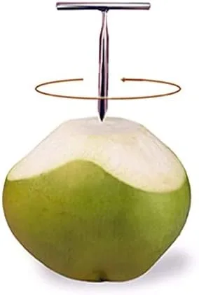 Miniatura 6 de Abridor de coco verde tierno de acero inoxidable de grado alimenticio, 1 paquete de 1