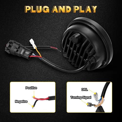Miniatura 4 de LX-LIGHT lámparas Cree LED para niebla, 2 unidades, cromadas, de 4.5 pulgadas para motocicletas Harley Davidson