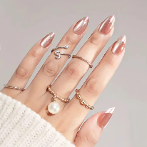 Miniatura 2 de 30 uñas postizas a presión de almendra, ajuste supremo y uñas de gel suave natural, 15 tamaños, kit de uñas postizas reutilizables con caja