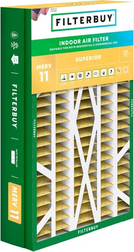 Miniatura 16 de Filterbuy Filtro de aire MERV 11 de 10 x 17 x 2 pulgadas para defensa superior de mascotas y alergias (paquete de 1), filtros exteriores plisados