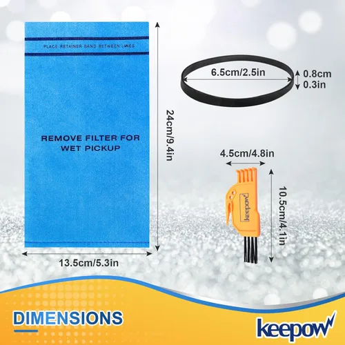 Miniatura 6 de KEEPOW Filtro de vacío húmedo y seco para aspiradora Stinger de 2.5 a 5 galones WS0255VA, parte # VF2000, paquete de 4