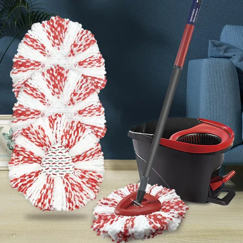 Miniatura 7 de Paquete de 3 cabezales de repuesto para trapeador O-Ceda Easy Wring Spin Mop, repuesto de mopa giratoria de microfibra, repuesto de cabezal