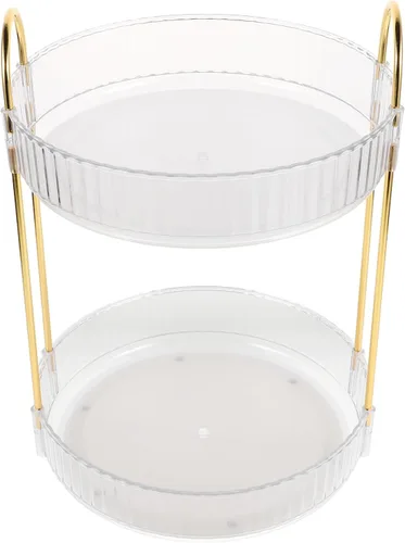 SHINEOFI Organizador de maquillaje giratorio con giratorio para tocador y mostrador de baño, estante de almacenamiento de perfumes y cuidado de la