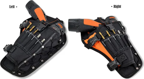 Miniatura 5 de Juego de fundas de taladro 3 en 1 con pulsera magnética fuerte y cinturones sólidos de 2 pulgadas para hombres, soporte para taladro, soporte