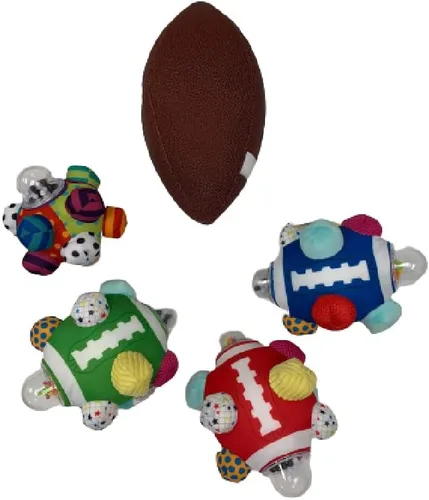 Miniatura 7 de Pelota de fútbol con baches para desarrollo cognitivo de bebés, niños y niñas, recién nacidos a 36 meses, juguete sensorial de sonajero de fútbol