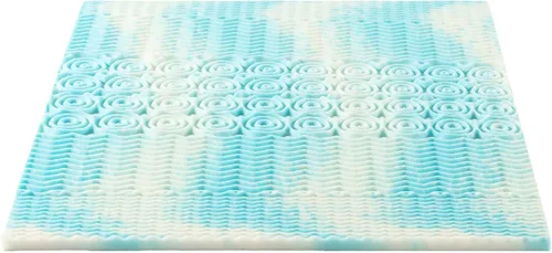 Miniatura 3 de Best Price Mattress - Cubrecolchón de espuma viscoelástica de 2 pulgadas con 5 zonas, con gel en espiral Aerobreeze, certificado CertiPUR-US, Dorm