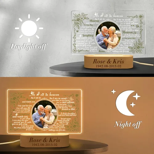 Miniatura 4 de Regalos conmemorativos personalizados, regalos de luz nocturna conmemorativa en memoria de un ser querido, regalos de condolencias personalizados