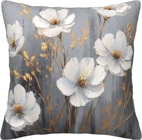 Miniatura 15 de 2 fundas de almohada de pana, fundas de almohada cuadradas suaves y cuadradas para sofá, sala de estar, 16 x 16 pulgadas