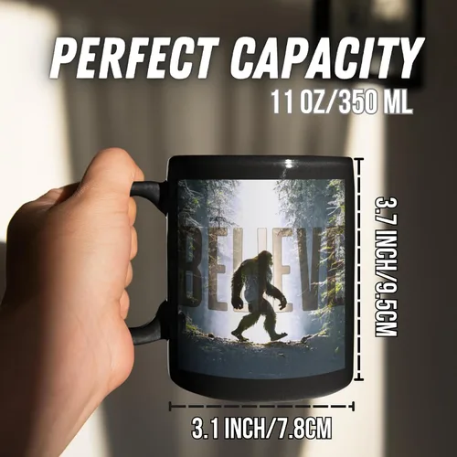 Miniatura 3 de Onebttl Bigfoot - Taza de café sensible al calor, taza de cerámica que cambia de color, perfecta para los creyentes de Bigfoot
