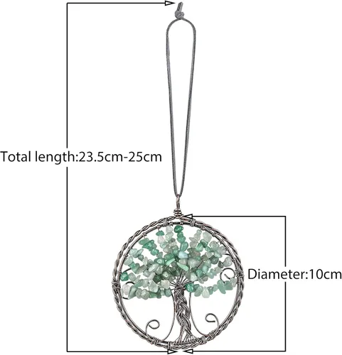 Miniatura 4 de rockcloud Adorno colgante hecho a mano del árbol de la vida, piedras curativas de reiki, para colgar en la pared, automóvil, decoración