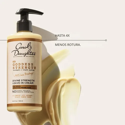 Miniatura 5 de Carol's Daughter Goddess Strength - Crema acondicionador sin enjuague, 10 onzas líquidas, fortalecedora e hidratante para cabello ondulado y rizado