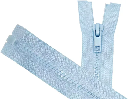 Miniatura 7 de ANPURZII 2 cremalleras separadoras #5 de 36 pulgadas para coser abrigos, cremalleras de plástico moldeado negro a granel (negro 36" 2 unidades)
