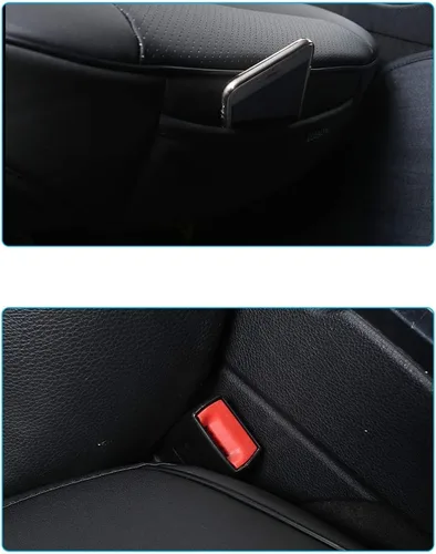 Miniatura 7 de Funda de asiento delantero de automóvil de piel sintética de lujo, para la mayoría de sedanes y SUV, asiento individual sin respaldo, 1 unidad