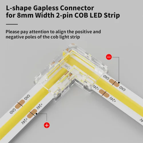 Miniatura 8 de PAUTIX COB - Tira de luces LED de 32.8 pies/32.8 ft, blanco cálido, 2700 K, 504 LEDs/m, 9600 lm, cinta LED CRI90+ flexible súper brillante, DC24V