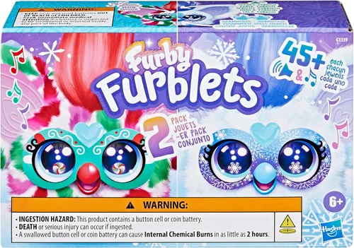 Miniatura 2 de FURBY Furblets - Paquete de 2 mini amigos navideños Pep-Mint & Sno-Flay, juguetes electrónicos de peluche para niñas y niños de 6 años en adelante