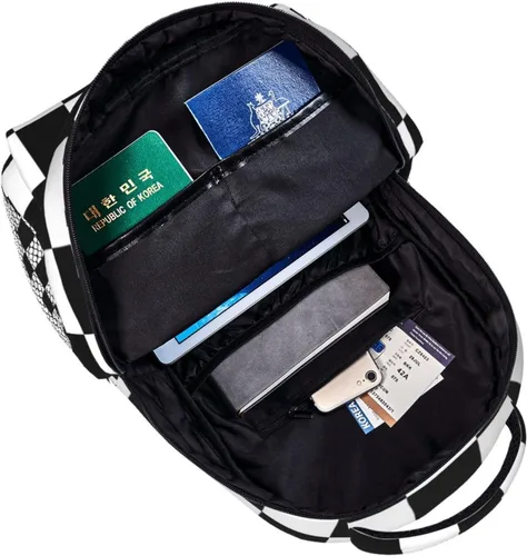 Miniatura 5 de Fiokroo Mochila escolar para estudiantes, adolescentes, hombres y mujeres, mochilas para laptop, mochila de viaje con múltiples bolsillos, Mochila a