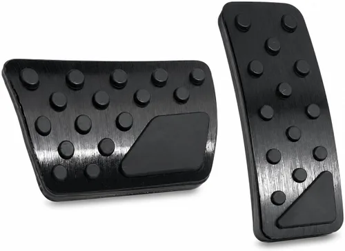 Miniatura 51 de Cubiertas de pedal de acelerador de gas de aleación de aluminio, accesorios interiores antideslizantes sin perforación, pedal de freno Pastillas