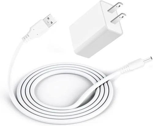 Mrgru Adaptador de cargador de 5 V y cable para dispositivo de tonificación facial compatible con NuFACE Mini dispositivo de tonificación facial,