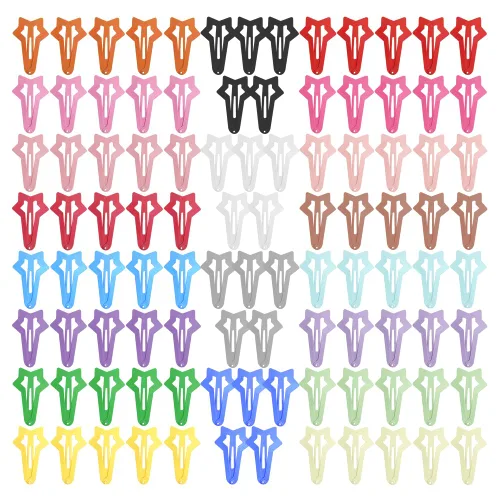 Miniatura 4 de ECADY Juego de 100 pinzas para el cabello de metal con cierre para niñas, bebés y niños, broches de moño perfectos para cabello fino, cabello grueso