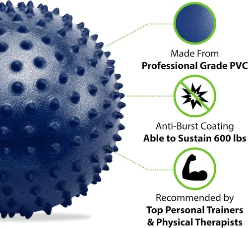 Miniatura 3 de URBNFit Pelota de pilates de 9 pulgadas – Pelotas pequeñas de ejercicio para yoga, barras, terapia física, estiramiento, postura, fitness central