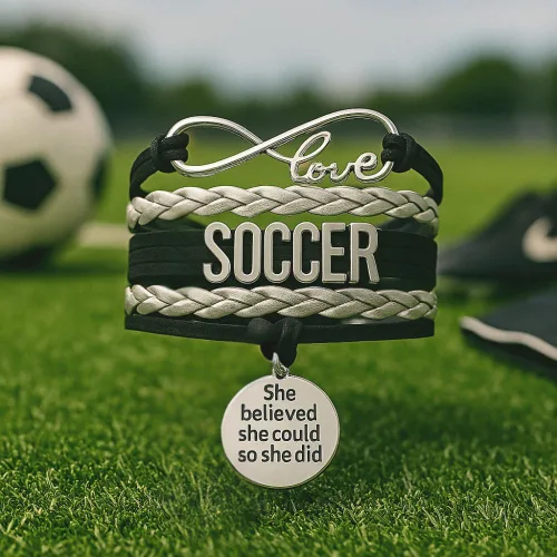 Miniatura 21 de Sportybella - Pulsera de fútbol ajustable, regalo para jugadores