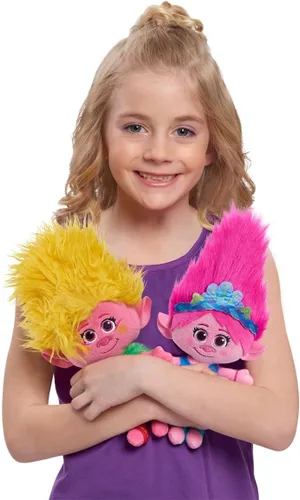 Miniatura 3 de DREAMWORKS TROLLS Unidos 8 pulgadas Conjunto de 2 piezas de peluche pequeño Poppy y Viva, animales de peluche, regalos para medias navideñas