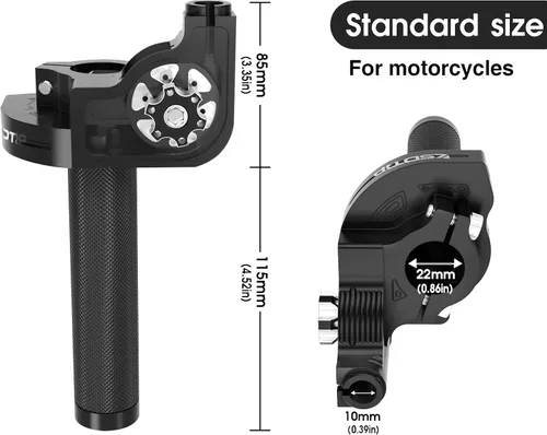 Miniatura 3 de Throttle Grip Throttle Cable Motorcycle 22mm Universal CNC Aluminum Accelerator Throttle Twist Grips Handlebars for KLX CR CRF EXC XR TTR CB SSR ATV