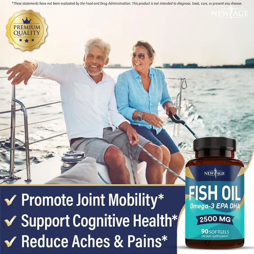 Miniatura 2 de NEW AGE Suplemento de aceite de pescado Omega 3 para el sistema inmunológico y de apoyo a la salud, promueve la salud de las articulaciones