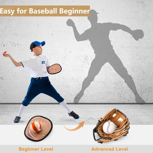 Miniatura 6 de Juego de pelota de lanzar y atrapar guantes de béisbol para niños pequeños, juegos exteriores para niños y familia, juguetes de playa y piscina