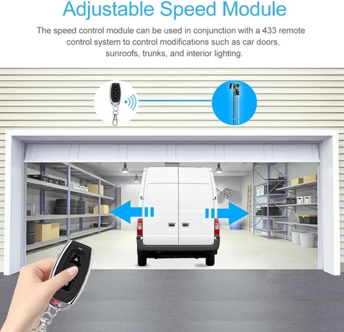 Miniatura 4 de Módulo de velocidad inalámbrico regulable y ajustable de 3.6 V, 6 V, 12 V, 24 V, CC, controlador de velocidad del motor de 5 A, interruptor de luz