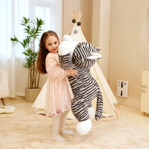 Miniatura 7 de IKASA Animal de Peluche de Gato Rayado Gigante, Juguete de Peluche, Gatito Grande, Juguetes Suaves Jumbo Grandes, 30" Tamaño Enorme Lindo Peluche