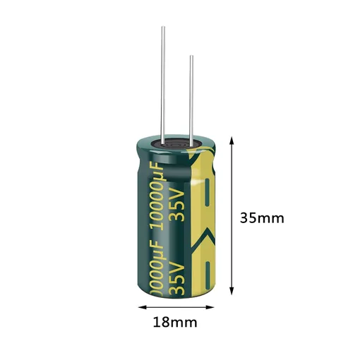 Miniatura 2 de Condensador electrolítico de aluminio de alta frecuencia de 0.709 x 1.378 in, 5 unidades, 35 V, 10000UF, para TV, monitor LCD, juego
