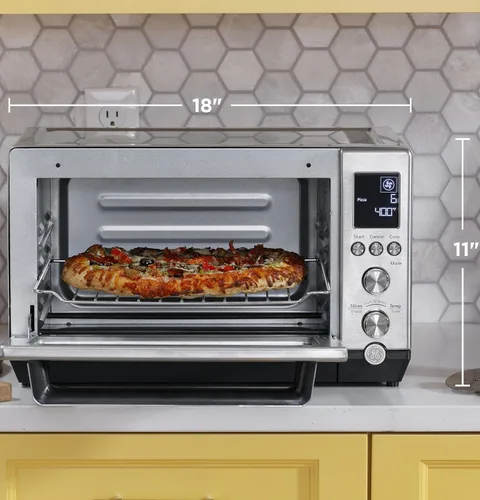 Miniatura 3 de GE - Horno tostador de convección Tecnología de calefacción Calrod Horno tostador de gran capacidad completo con 7 modos de cocción y accesorios