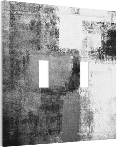 Miniatura 154 de Placa Decorativa de Pared Beige Boho de Mediados de Siglo Sol Abstracto 1-Gang Retro Años 70 Arte Geométrico Moderno con Arco Eléctrico Interruptor