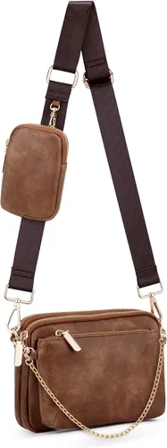 UTO Small Crossbody Bags for Women 3 in 1 Trendy Belt Purse Fashion Designer Mini Cute Sling Fanny Chest Pack