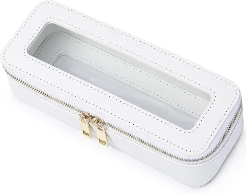 Miniatura 9 de Pinkmik Pequeña bolsa de maquillaje transparente, mini estuche para cosméticos, bolsa de aseo impermeable con cremallera, organizador de bolsos