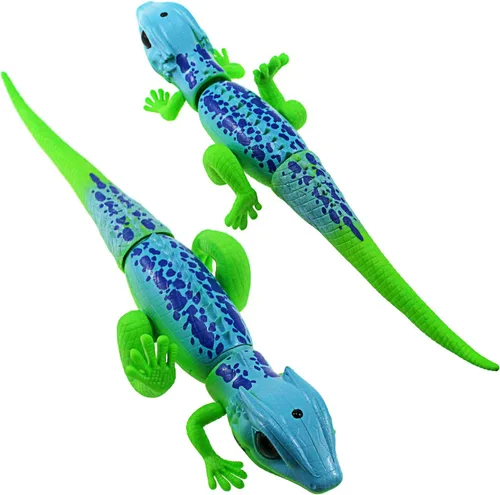 Miniatura 4 de Tipmant Lagarto RC Control remoto Animal Camaleón falso realista Crawlers Vehículo Truco de Halloween Navidad Broma Juguetes Cumpleaños Niños (Verde)